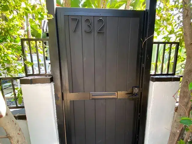 Driveway gate at a Torrance property
