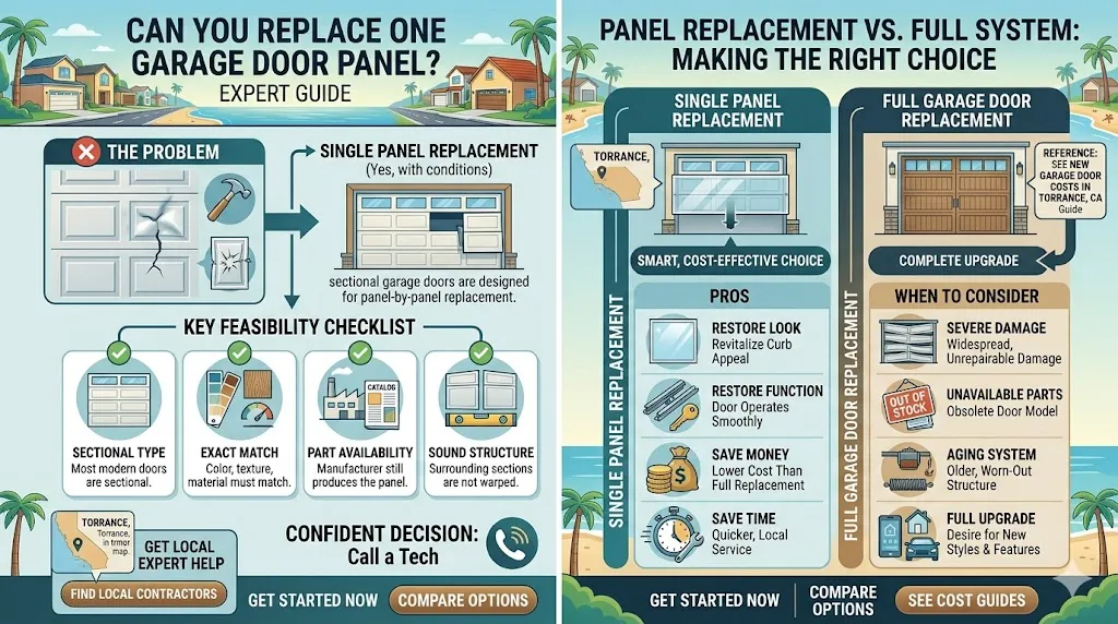 Is Replacing Just One Garage Door Panel Actually Possible