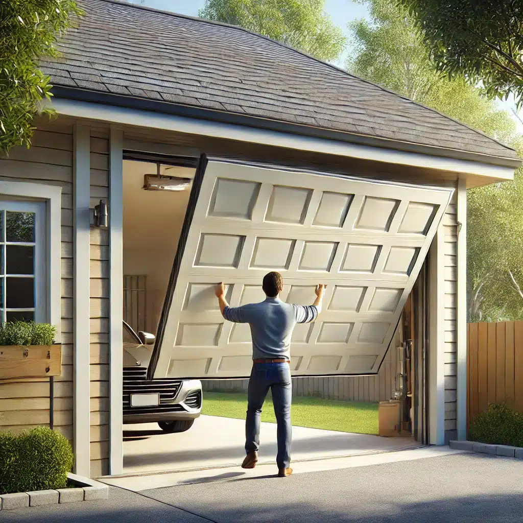 open garage door manually from outside