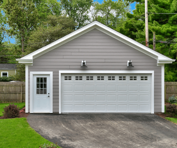 Traditional garage door