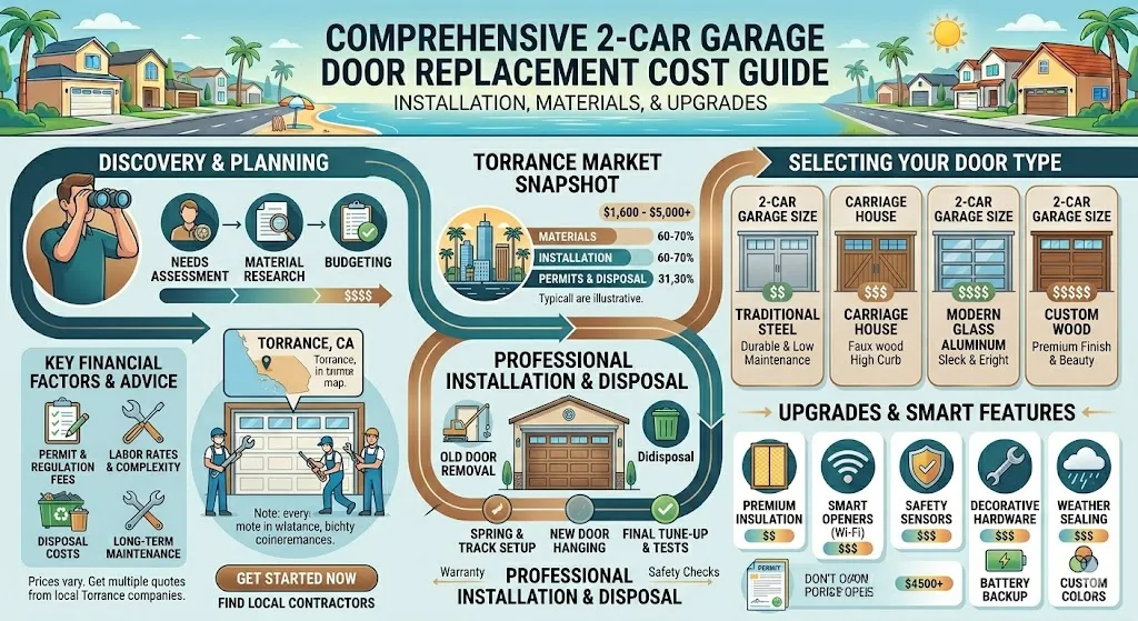 What Actually Drives the Cost of a 2-Car Garage Door Replacement