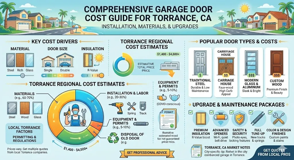 New Garage Door Costs in Torrance, CA: Installation, Materials, and Labor